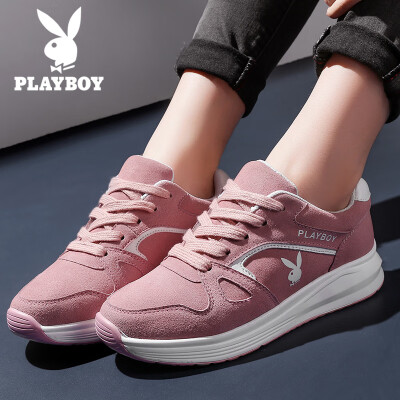 

Playboy PLAYBOY casual shoes flat with thick bottom breathable comfortable sports running belt 1268 pink 37