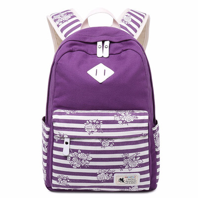 

Canvas Floral Printing Backpack Women 15 Inch Laptop Backpacks for School Teenagers Girls Large Travel Bagpack Female Schoolbag