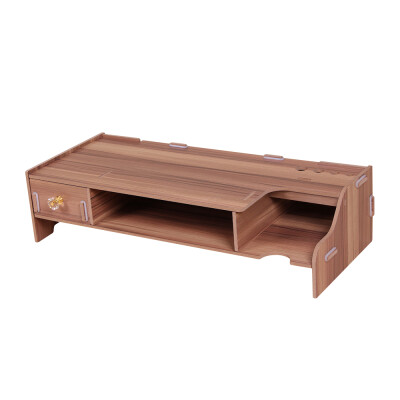 

Wooden Monitor Stand Riser Computer Desk Organizer with Keyboard Mouse Storage Slots for Office Supplies School Teachers