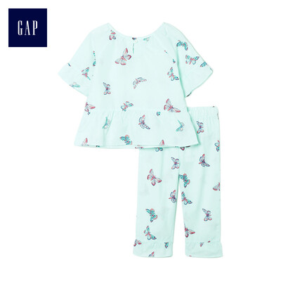 

GAP flagship store male&young fun print short-sleeved underwear set home service 368703 fresh water blue 18-24M
