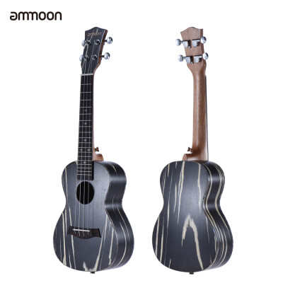 

ammoon 24" Wooden Acoustic Soprano Ukulele Ukelele Uke18 Frets 4 Strings Okoume Neck Rosewood Fretboard String Instrument Musical