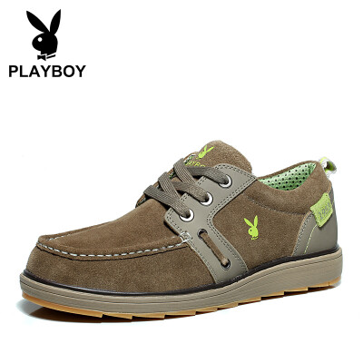 

Playboy PLAYBOY mens daily versatile low to help comfortable casual shoes non-slip wear DS1003 khaki 42