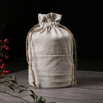 

Pu-erh Tea Cake Loose Tea Plain Linen Storage Bag Home Kitchen Organization Medium