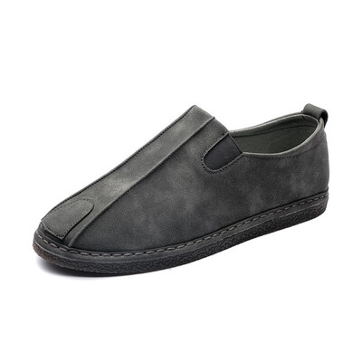 

2018 new fashion England casual shoes lazy one pedal Korean version of the wild breathable set of feet soft bottom peas mens shoe