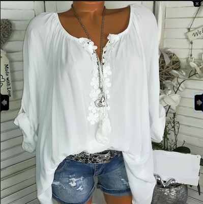 

European&American ladies blouse with comfortable lace lace