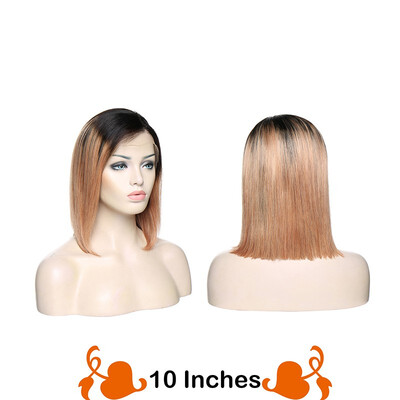 

Blonde Bob Wig Human Hair Brazilian Virgin Hair Glueless Short Bob Wig Straight Middle Part Machine Made Human Hair Wigs for women