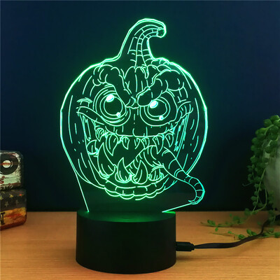 

Colorful Pumpkin Shape 3D LED Table Lamp