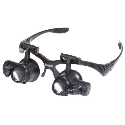 

9892GJ 10X 15X 20X 25X Watch Repair Magnifier with 2 LED Lights