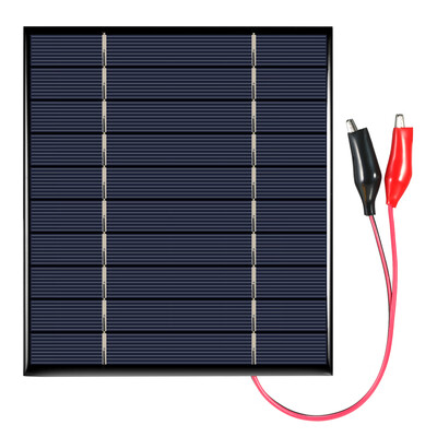 

25W 5V Polycrystalline Silicon Solar Panel with Alligator Clips Solar Cell for DIY Power Charger