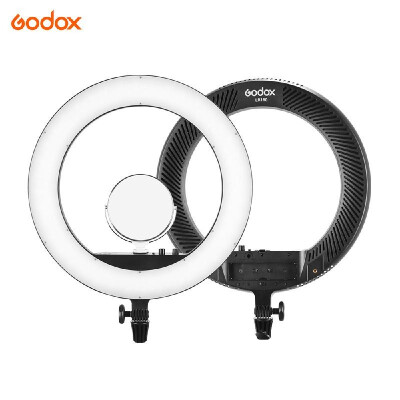 

Godox LR160 Ring LED Video Light 3300K-8000K Bi-color Fill Light with Mikeup Mirror Phone Holder 18W for Making-up Live Shooting P