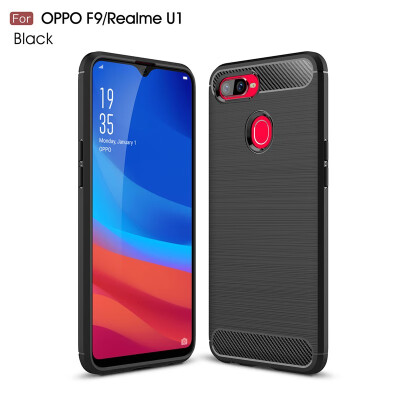 

Goowiiz Phone Case For Oppo Realme U1X1R15XRX17-Neo Fashion Slim Carbon Fiber TPU Soft Silicone Prevent falling