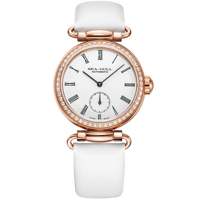 

Seagull Watch National Series Automatic Mechanical Womens Watch Fashion Trend Diamond Small Three-Piece Belt Watch 313116064L