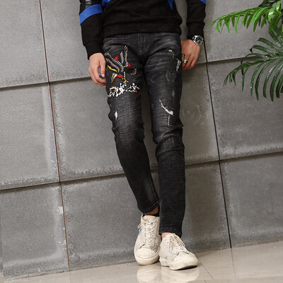 

new 2018 fashion men wonderful autumen winter jeans pants chinese wind long pants