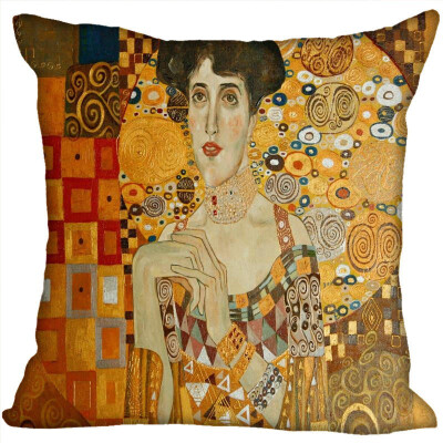 

Gustav Klimt Pillow Cover Bedroom Home Office Decorative Pillowcase Square Zipper Pillow Cases Satin Fabric No Fade 35x35CM 35x35CM 35x35CM