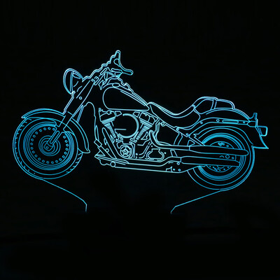 

Colorful Motorcycle Design USB Night Light 3D LED Lamp