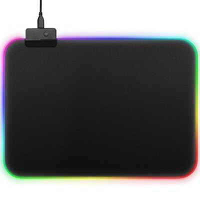 

Ling charm RGB magic color mouse pad small game esports office non-slip mouse pad colorful luminous mouse pad computer desk mat 3502503MM black