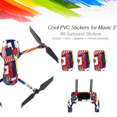 

1 Set Waterproof PVC Stickers Claw Skin Protective Cover for DJI Mavic 2 Pro Zoom Drone Body Arm&Remote Controller