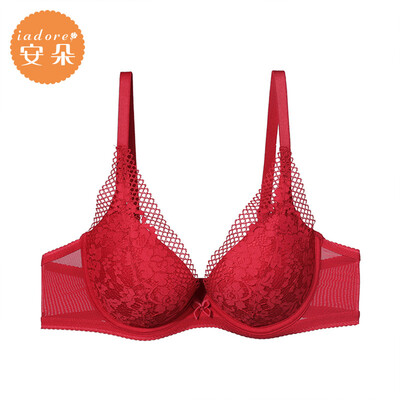 

An Lifangs Andu flower sexy lace underwear gathered on the bra bra bra HB0168U red RED 75B