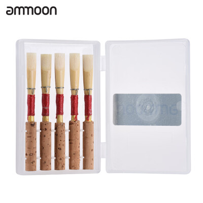 

ammoon Oboe Reeds Wind Instrument Part with Plastic Case 5pcs Pack