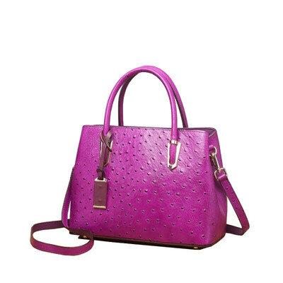 

SUWERER Brand Women Genuine Leather bag Top cowhide Luxury fashion women handbags Cowhide pressure ostrich pattern tote 5 colors