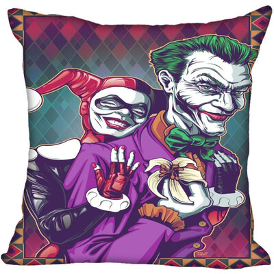 

Herley Quinn Pillow Cover Bedroom Home Office Decorative Pillowcase Square Zipper Pillow Cases Satin Fabric No Fade