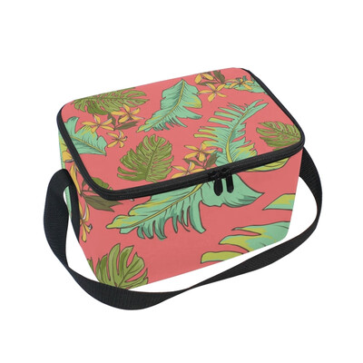 

ALAZA Lunch Box Insulated Lunch Bag Large Cooler Tote Bag Summer Color Leaves for Men Women Girls Boys