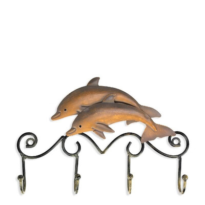 

Tooarts Iron Dolphin Wall Hooks Antique Finish Iron Clothes Hanger Rack Screws Included Wall Mounted