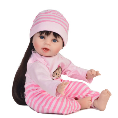 

22 55cm Reborn Doll Cloth Body Realistic Long Hair Princess Girl Baby Doll Toy For Childrens Day Gift Kid Xmas Present