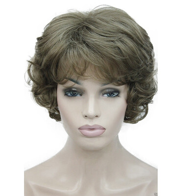 

Strong Beauty Ladies Wigs Short Wavy Golden Blonde Hair For Women Synthetic Capless Full Wig 12 Colors