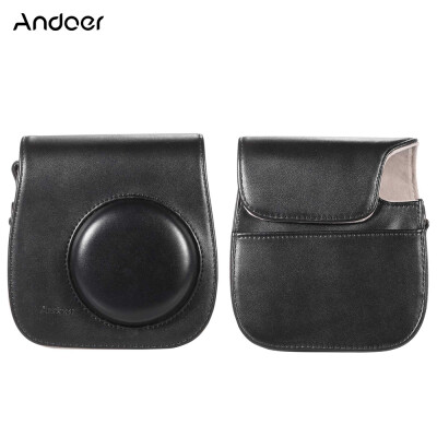 

Andoer Leather Camera Case Bag Cover for Fuji Fujifilm Instax Mini 88s89 Single Shoulder Bag