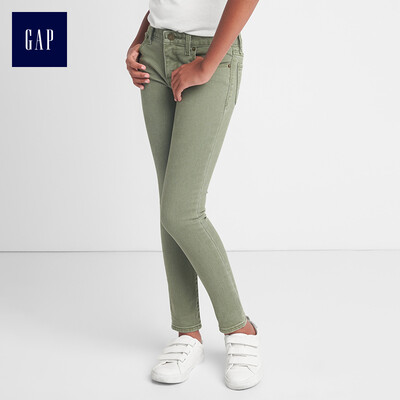 

GAP flagship store childrens clothing girls comfortable stretch olive sanded tight pants 16121 Army Green 7