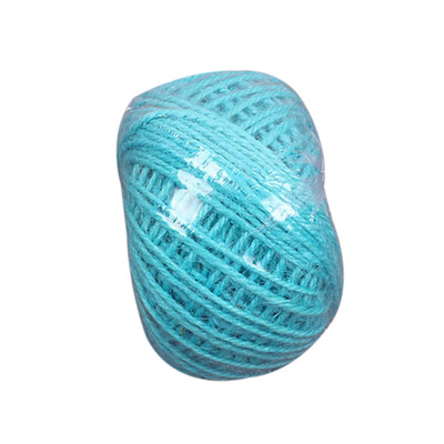 

50m Colorful Jute Twine Hemp Rope String Packing Wrapping Ribbon Crafting Cord for Arts Crafts DIY Gift