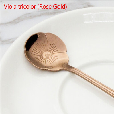 

NeillieN Stainless steel spoon coffee spoon cherry spoon Golden Rose spoon companion gift spoon creative gift spoonladle