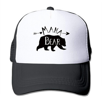 

NVJUI JUFOPL Mama Bear Unisex Mesh Snapback Cap Sunscreen Its for Adults