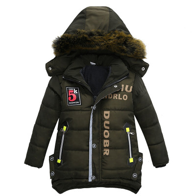 

Boy warm hooded coat&outwear children 2018 winter jacket&coat Letter long boy jacket coat children clothing kids clothes