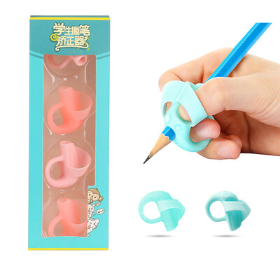 

Cat Taizi MAOTAIZI Elephant Three Rings Silicone Pen Holder Childrens Writing Posture Correction Pupils Creative Stationery 4 Sets Sakura Lemon Powder