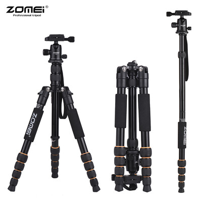 

ZOMEI Q666 59inch Compact Travel Portable Aluminum Alloy Camera Tripod Monopod with Ball Head Quick Release Plate Carry Bag for