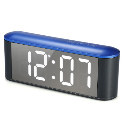 

Digital Touch Control LED Mirror Clock USB Powered 12H24H °C°F Display Alarm Clock with Snooze Function Adjustable LED Luminance