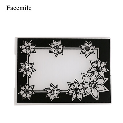 

1PCS Plastic Template Textured Impressions Decorative Frame Embossing Folder for Scrapbooking Photo Album Paper Card Craft Making