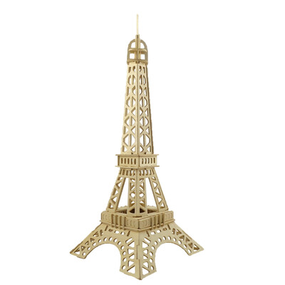 

DIY 3D Wooden Puzzle Eiffel Tower for Kids Gift