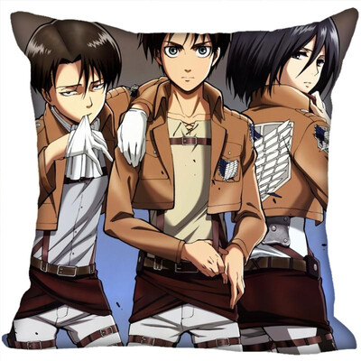 

Attack On Titan Pillow Case High Quality New Years Pillowcase Wedding Decorative Pillow Cover Gift For Children 35x35CM