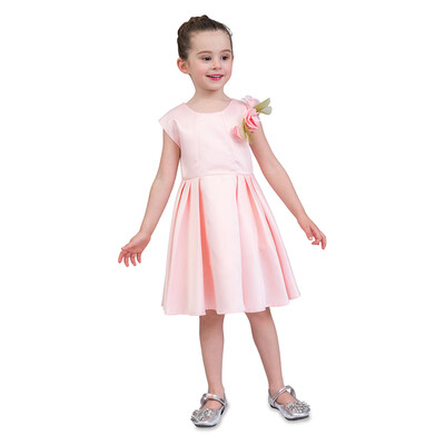 

Girls Dress Cute Casual Flower Pricess Dress Kids Formal Evening Dress Kid Clothing For 7-8T Pink