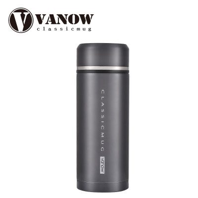 

British Vanow mug mens female 316 stainless steel student portable tea cup lightweight water cup 350ml gun gray