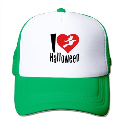 

I Love Halloween Summer Sun Protection Mesh Cap Baseball Hat Cap Adjustable