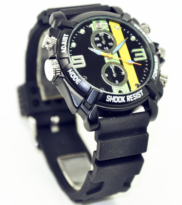 

FOXWEAR HD 1080P 32GB Mens Professional Waterproof Watch Camera Voice Recorder Security Mini Camcoder DVR Silicon Wrist Watch