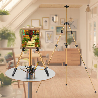 

Aluminum Easel Stand Tripod Adjustable Height 19-55 Lightweight Sturdy Field Easel for Painting with Carrying Bag