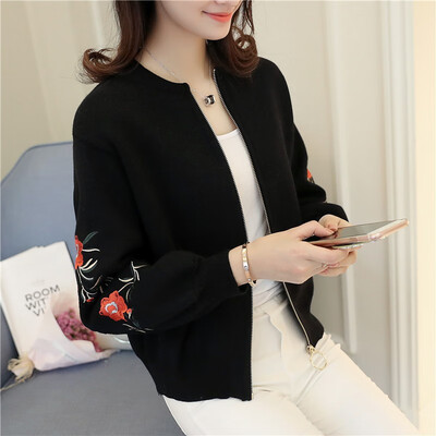 

Knitted cardigan womens short style loose hanban embroidery summer 2018 new fashionable winter coat autumn winter