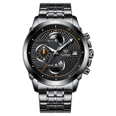 

Cadisen Watch Men Sport Chronograph Clock Quartz Wristwatch Business Waterproof Watch Men
