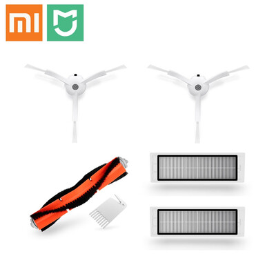 

Original XIAOMI Mijia Robot 1 2 Vacuum Cleaner Parts Pack 2pcs Side Brush 2pcs HEPA Filter 1pcs Main Brush 1pcs Cleaning Tool