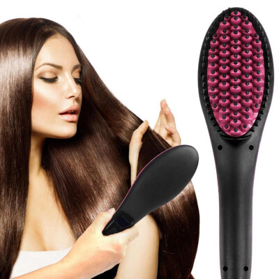 

Hair Straightener Comb Hair Electric Ceramic Styling Brush Comb LCD Display Irons Auto Straight Hair Comb Brush